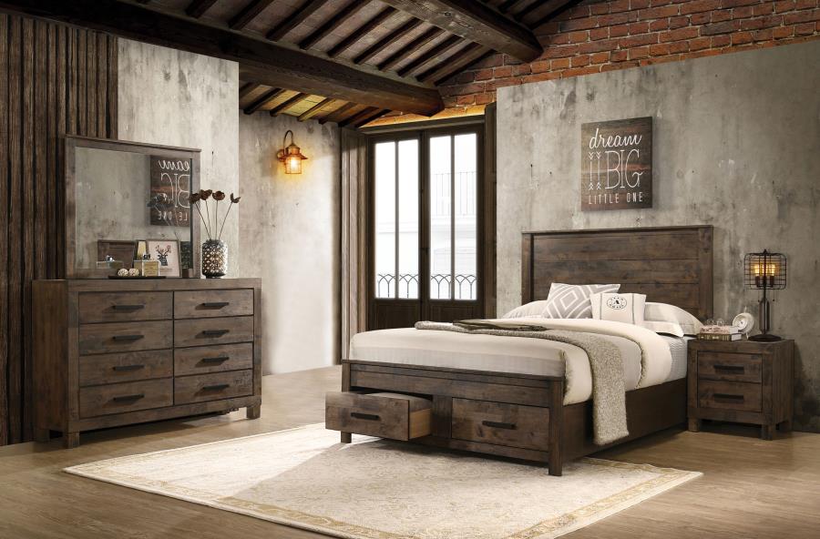 (image for) Woodmont 4-piece Eastern King Bedroom Set Golden Brown