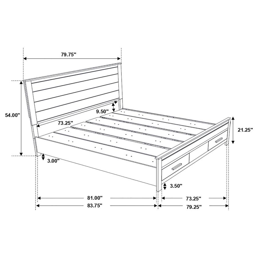 (image for) Woodmont 4-piece Eastern King Bedroom Set Golden Brown