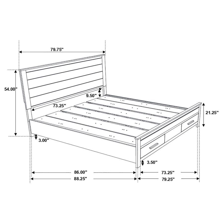 (image for) Woodmont 4-piece California King Bedroom Set Golden Brown