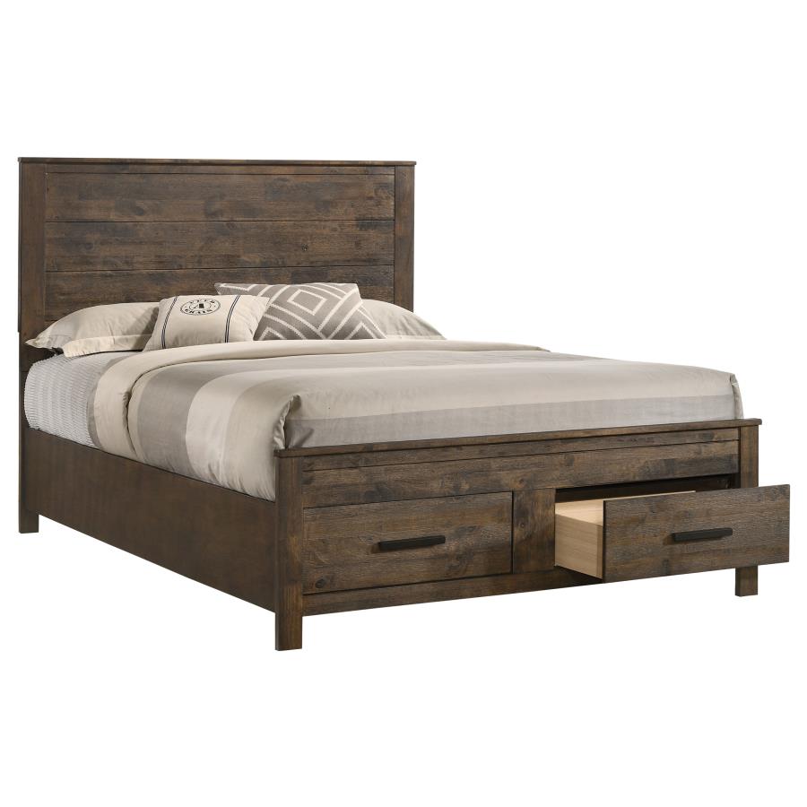 (image for) Woodmont California King Storage Bed Rustic Golden Brown