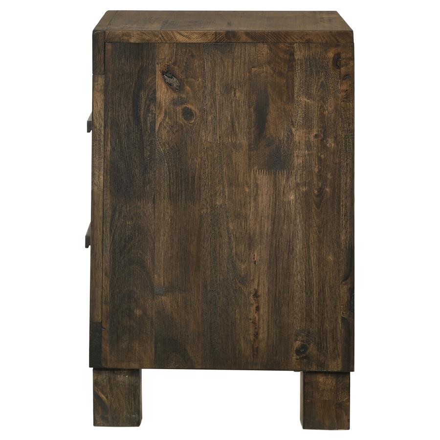 (image for) Woodmont 2-drawer Nightstand Rustic Golden Brown