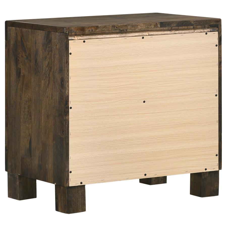 (image for) Woodmont 2-drawer Nightstand Rustic Golden Brown