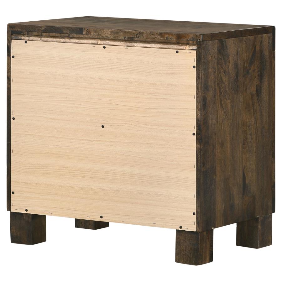 (image for) Woodmont 2-drawer Nightstand Rustic Golden Brown