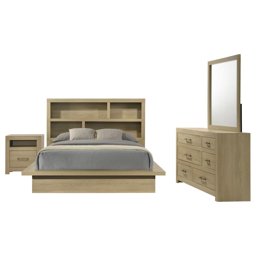 (image for) Hendricks 4-piece Queen Bedroom Set Light Oak