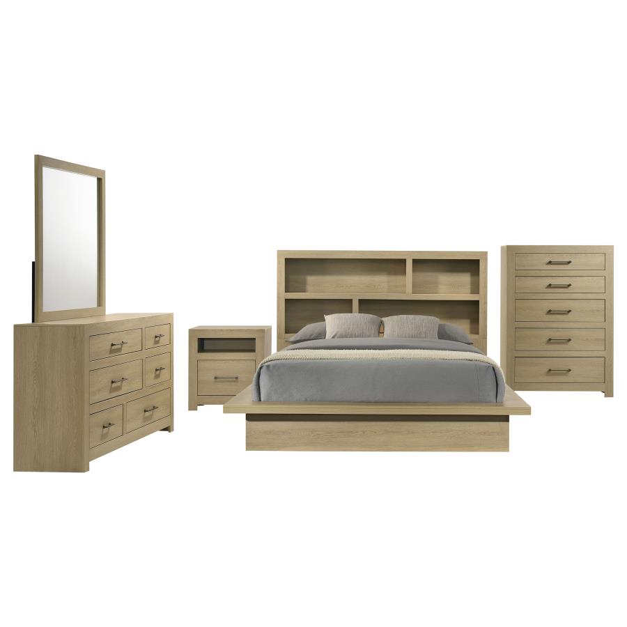 (image for) Hendricks 5-piece Queen Bedroom Set Light Oak