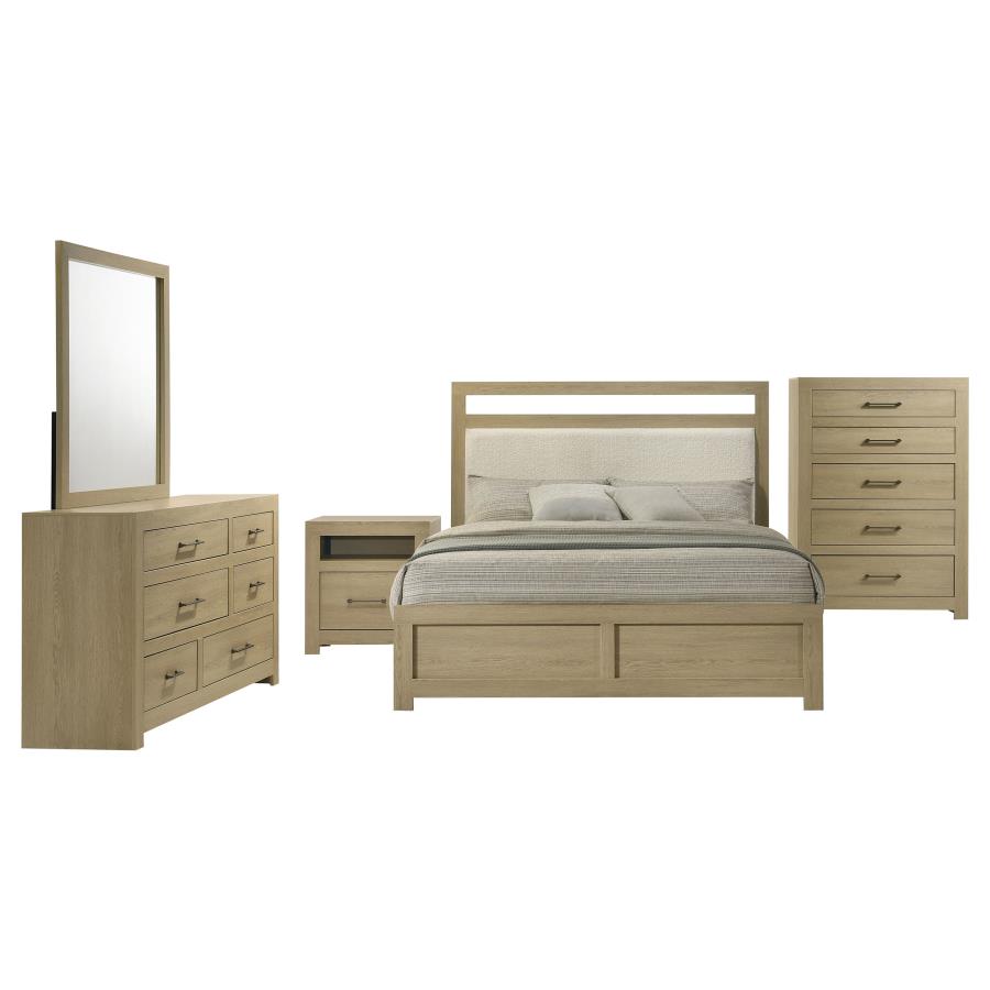 (image for) Hendricks 5-piece Queen Bedroom Set Light Oak