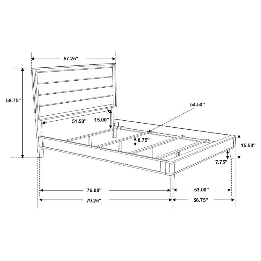 (image for) Ramon 4-piece Full Bedroom Set Metallic Sterling