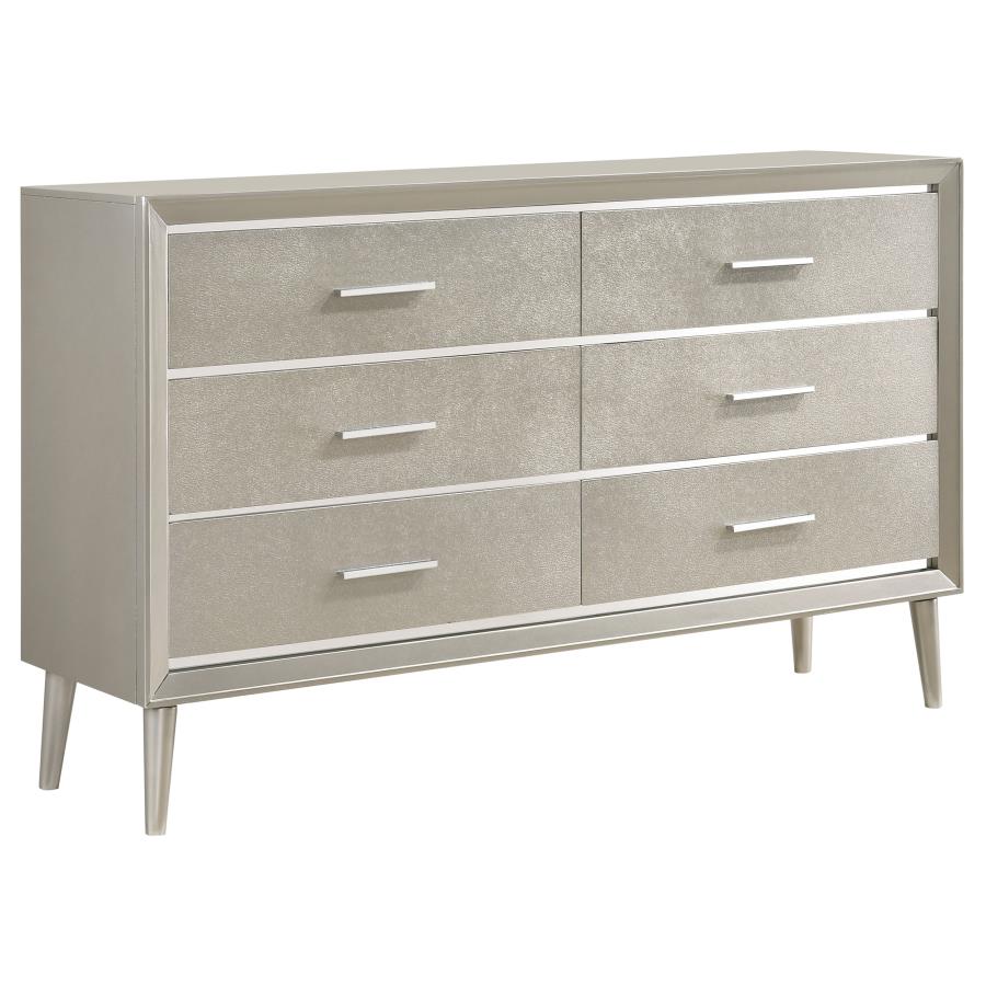 (image for) Ramon 6-drawer Dresser Metallic Sterling