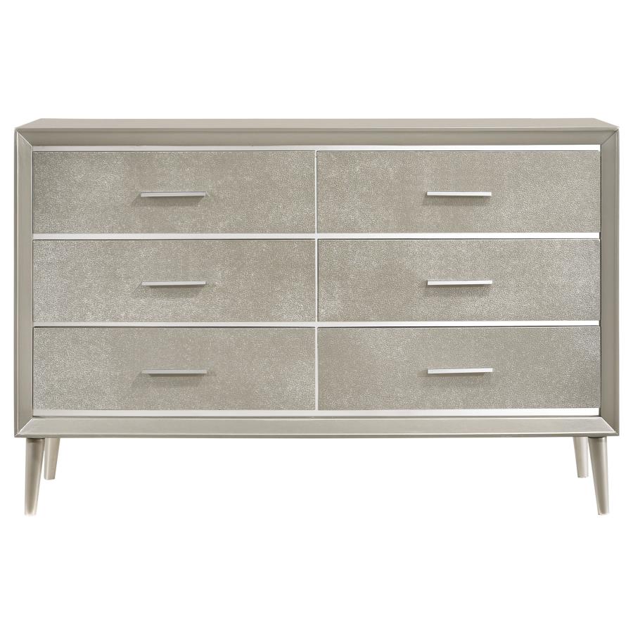 (image for) Ramon 6-drawer Dresser Metallic Sterling