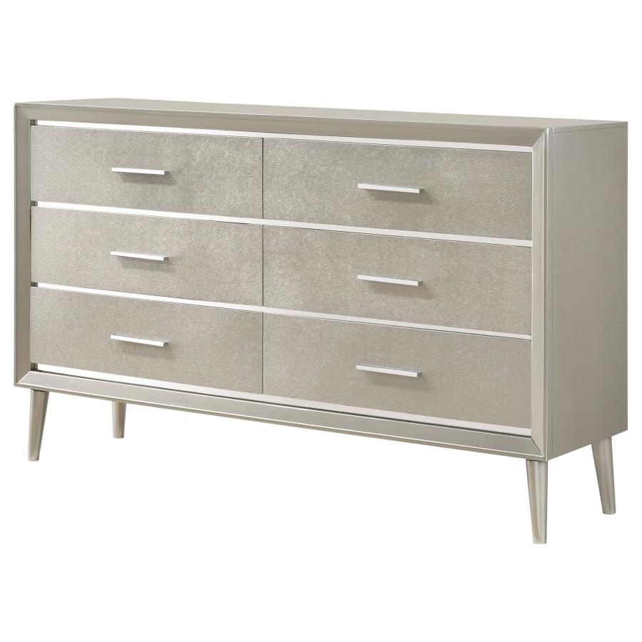 (image for) Ramon 6-drawer Dresser Metallic Sterling