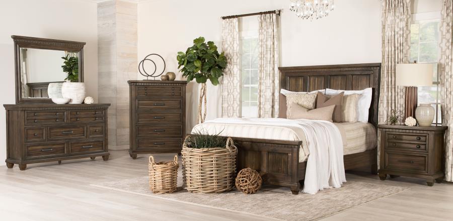 (image for) Bennington Wood Eastern King Panel Bed Acacia Brown