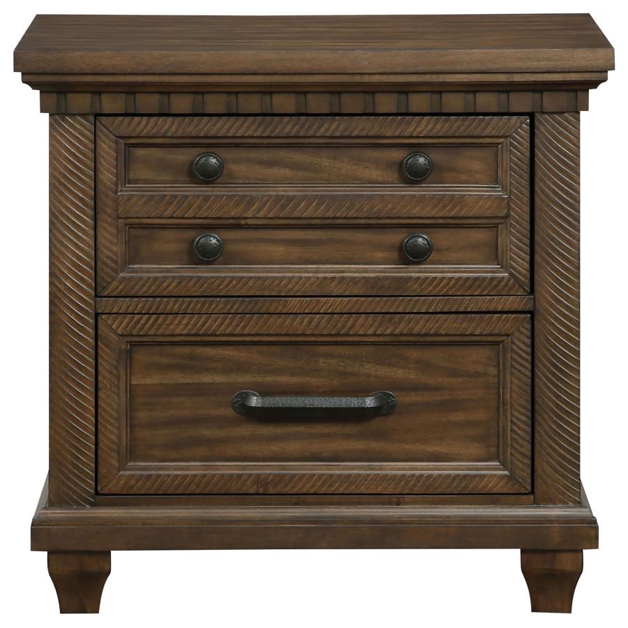 (image for) Bennington 2-drawer Nightstand Acacia Brown