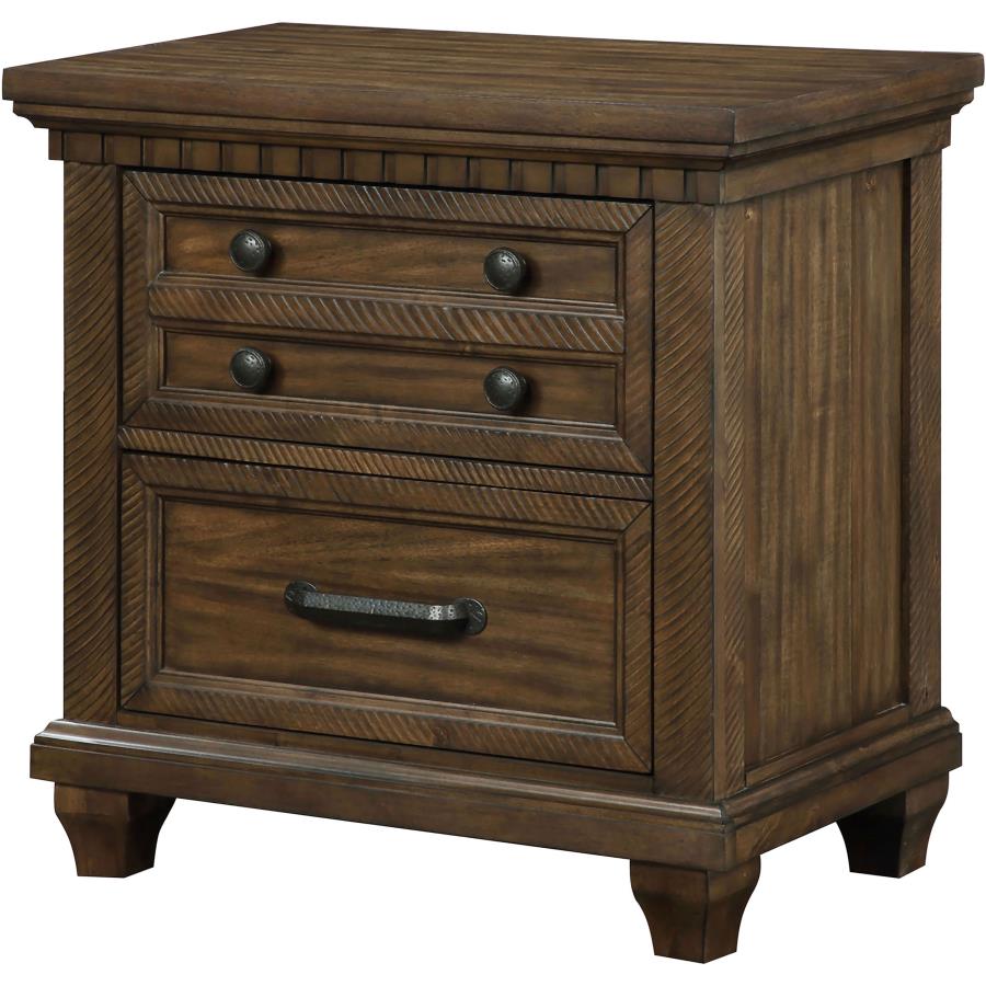 (image for) Bennington 2-drawer Nightstand Acacia Brown