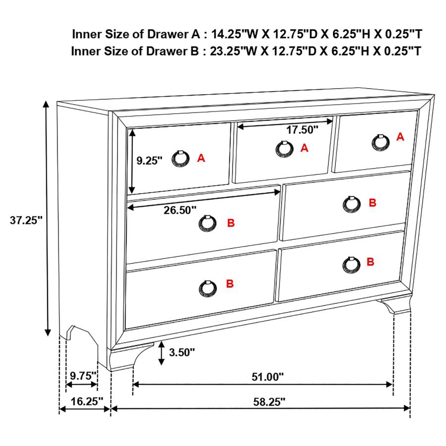 (image for) Salford 5-piece Eastern King Bedroom Set Metallic Sterling