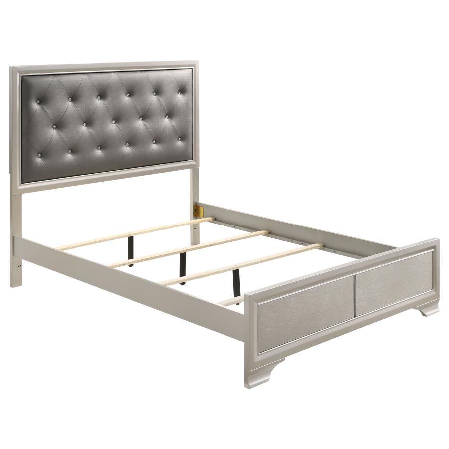 (image for) Salford Wood Queen Panel Bed Metallic Sterling 