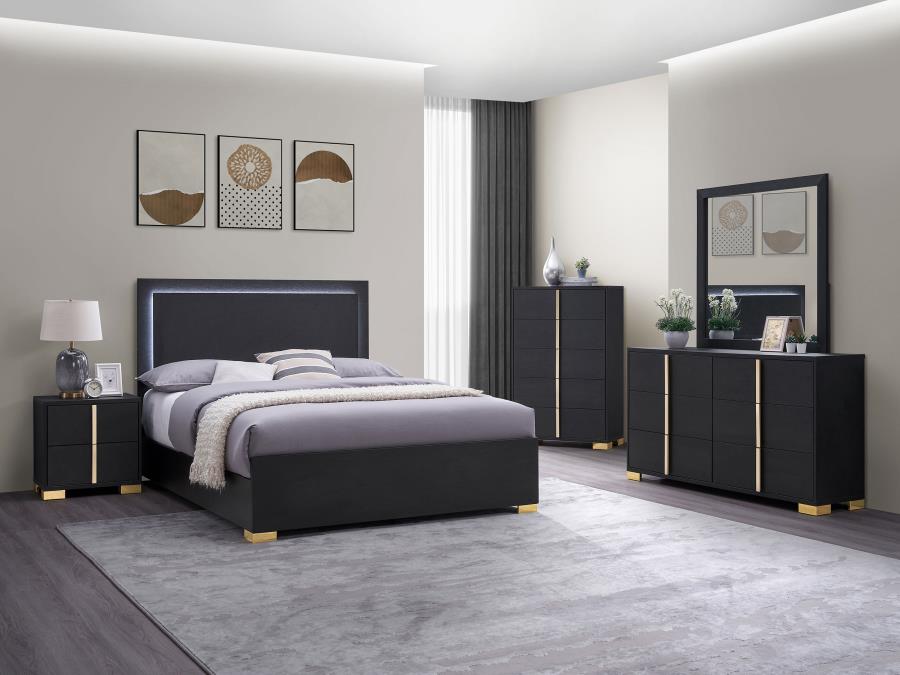 (image for) Marceline 5-piece Full Bedroom Set Black