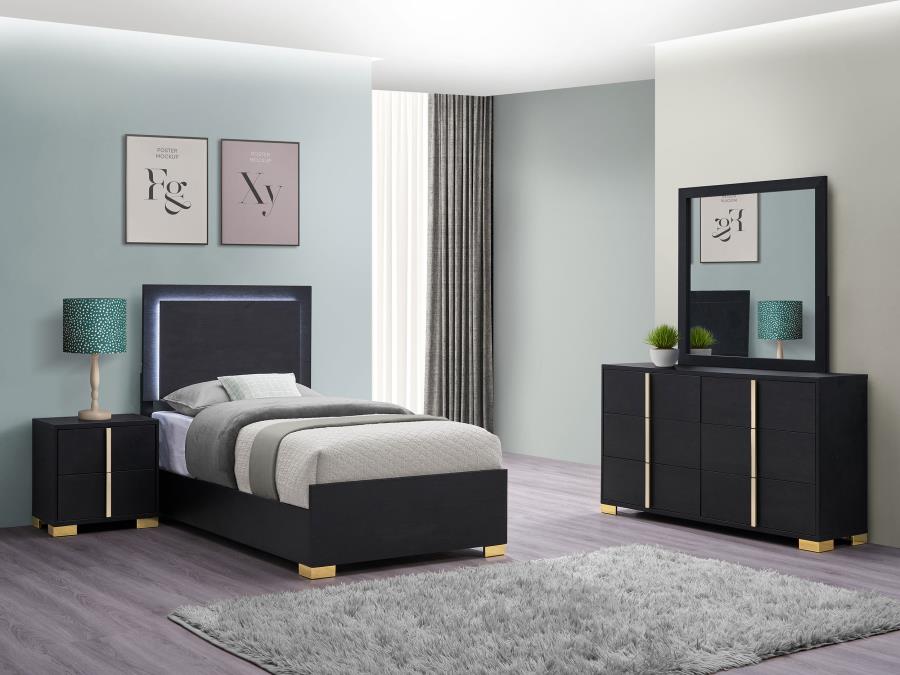 (image for) Marceline 4-piece Twin Bedroom Set Black