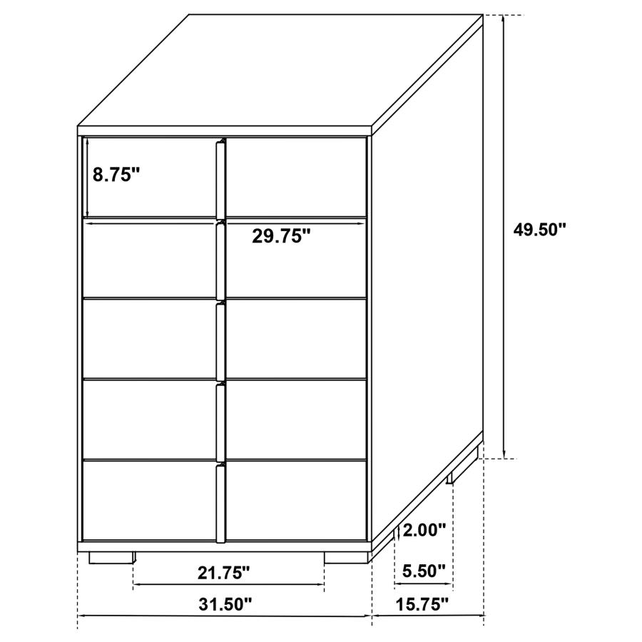 (image for) Marceline 5-piece Twin Bedroom Set Black