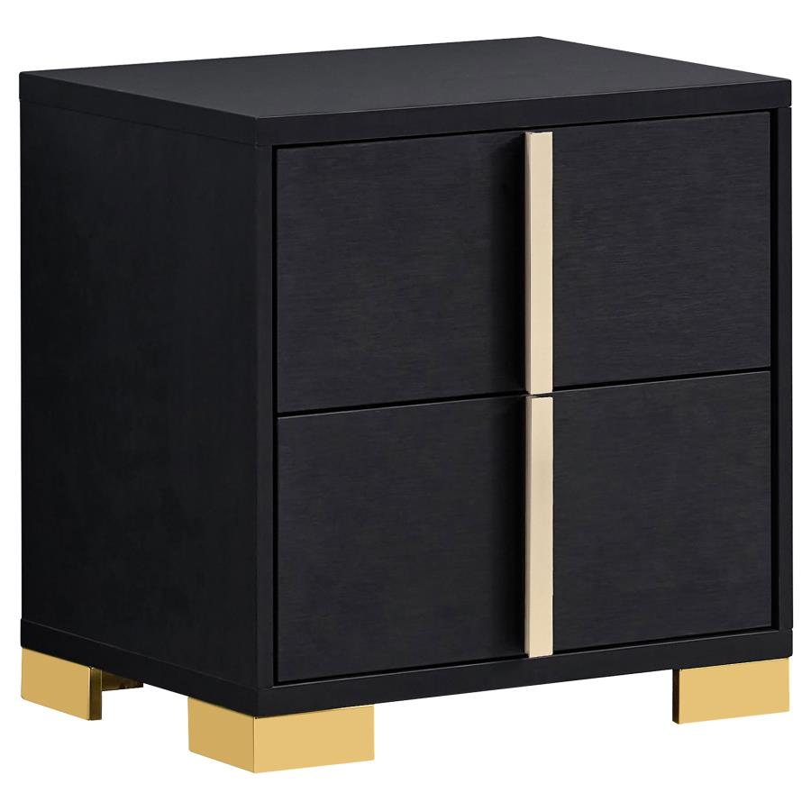 (image for) Marceline 2-drawer Nightstand Black