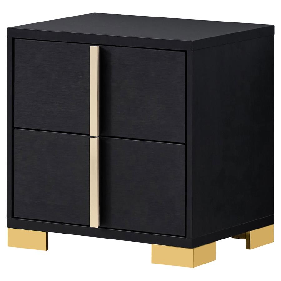 (image for) Marceline 2-drawer Nightstand Black