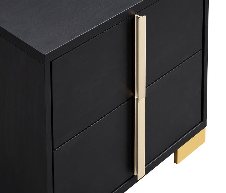 (image for) Marceline 2-drawer Nightstand Black