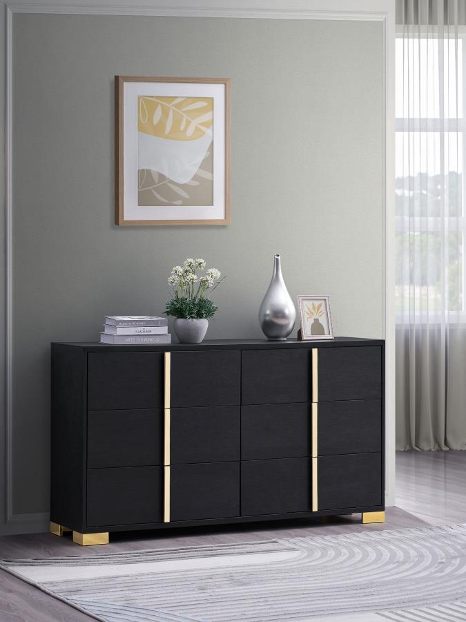 (image for) Marceline 6-drawer Dresser Black