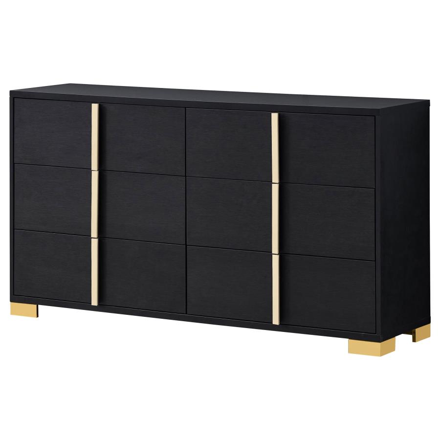 (image for) Marceline 6-drawer Dresser Black