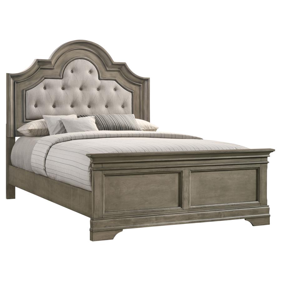 (image for) Manchester 5-piece Eastern King Bedroom Set Wheat Brown