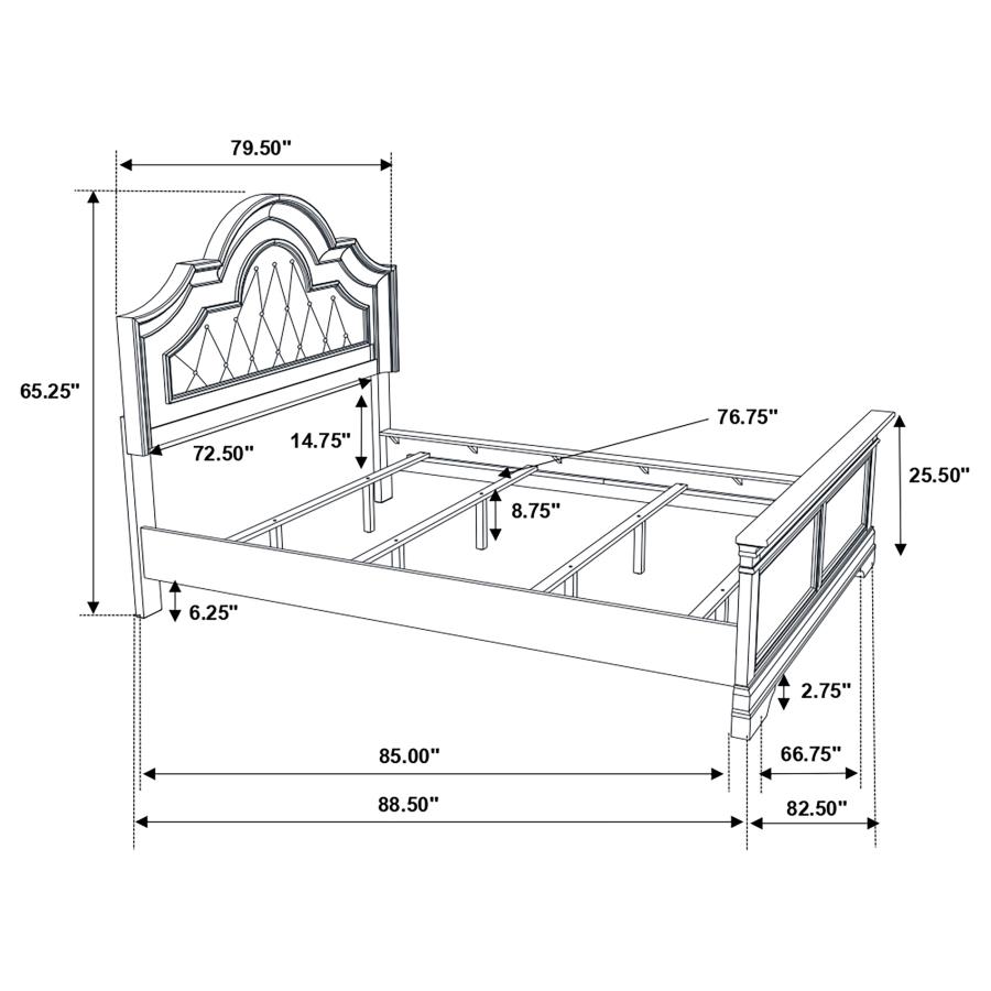 (image for) Manchester 4-piece California King Bedroom Set Wheat Brown