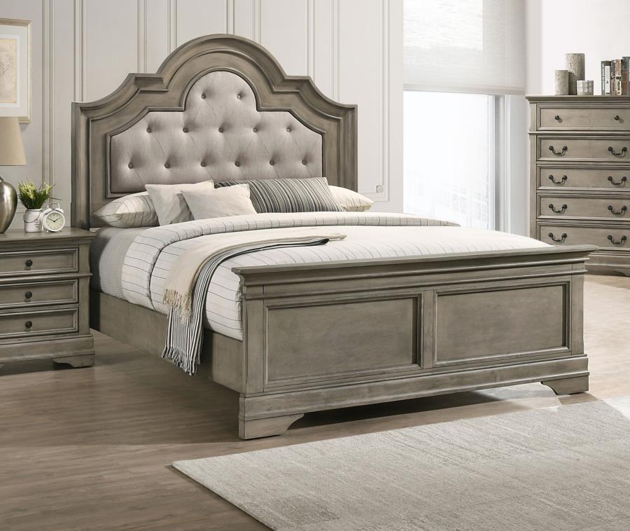 (image for) Manchester Wood California King Panel Bed Wheat Brown