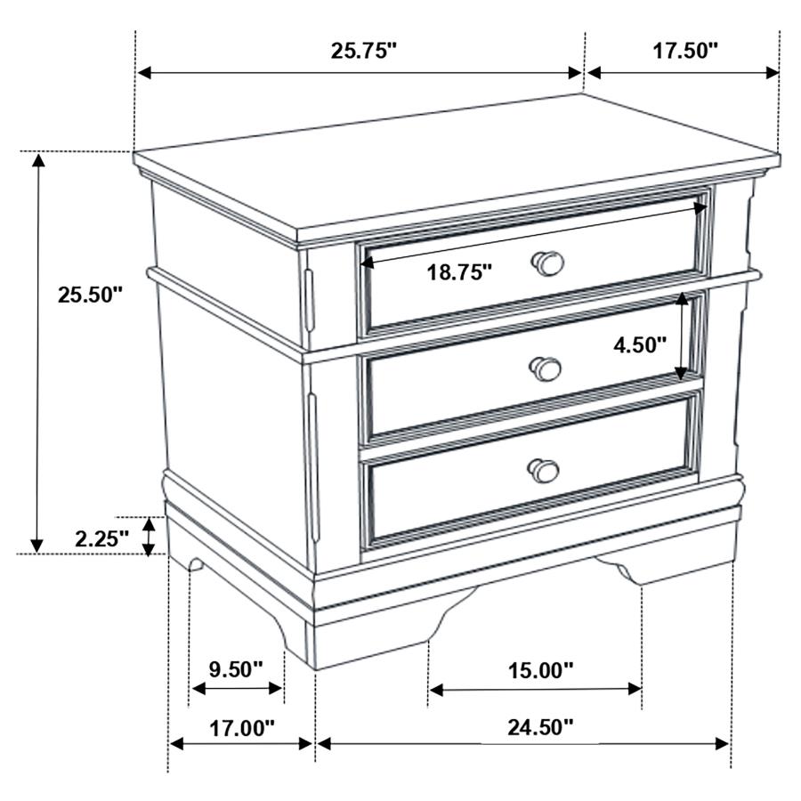 (image for) Manchester 4-piece Queen Bedroom Set Wheat Brown