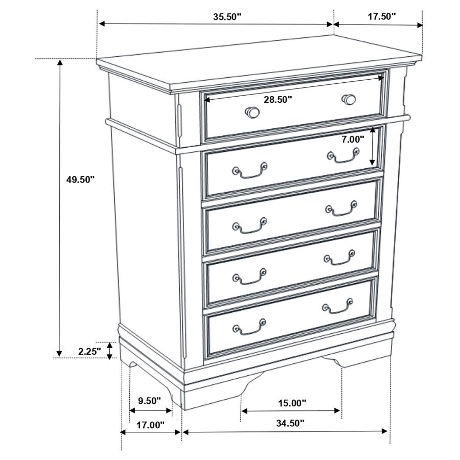 (image for) Manchester 5-piece Queen Bedroom Set Wheat Brown