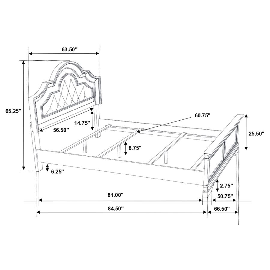 (image for) Manchester Wood Queen Panel Bed Wheat Brown