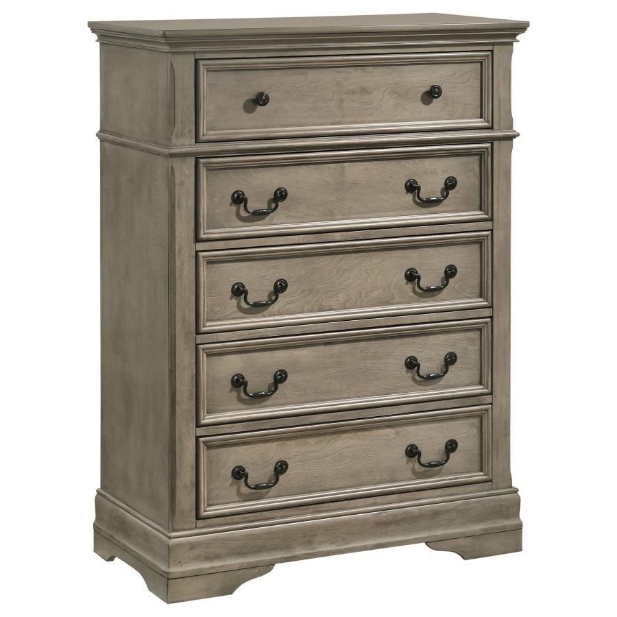 (image for) Manchester 5-drawer Bedroom Chest Wheat Brown