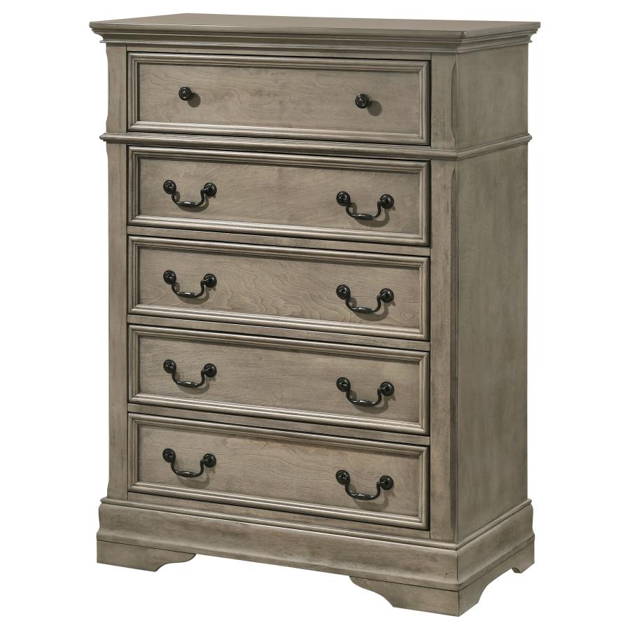 (image for) Manchester 5-drawer Bedroom Chest Wheat Brown