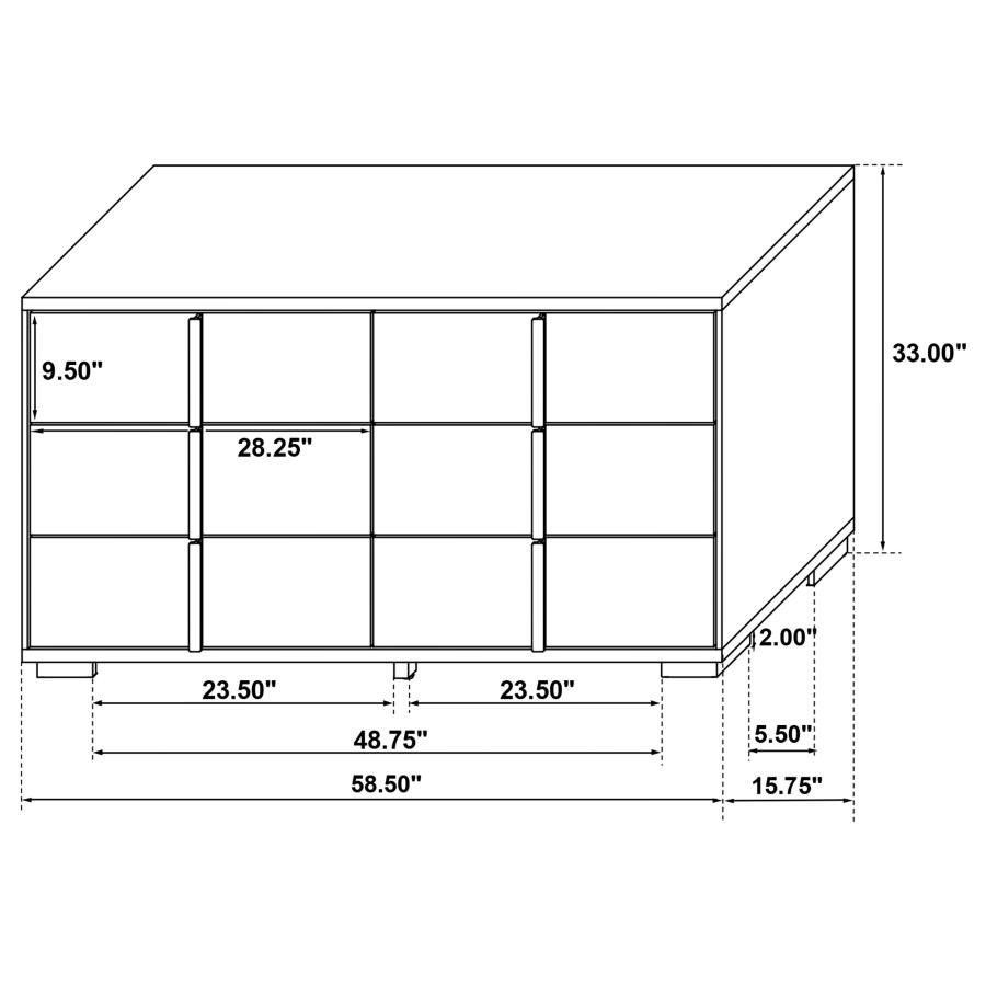 (image for) Marceline 4-piece Eastern King Bedroom Set White