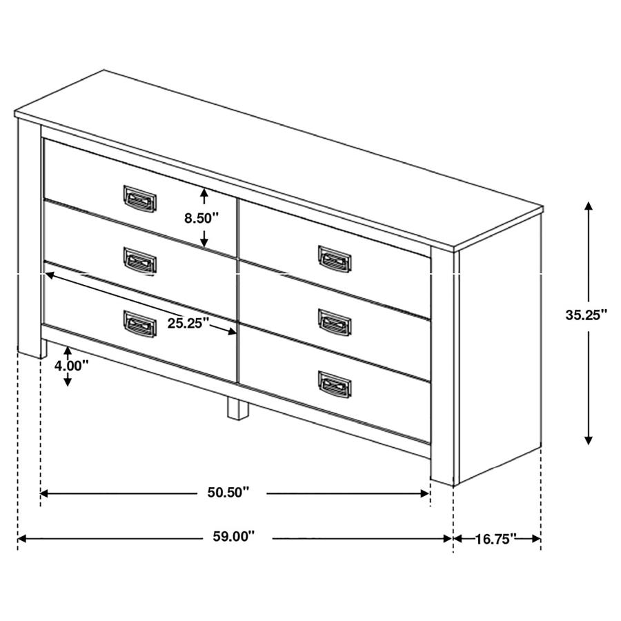 (image for) Frederick 4-piece California King Bedroom Set Weathered Oak