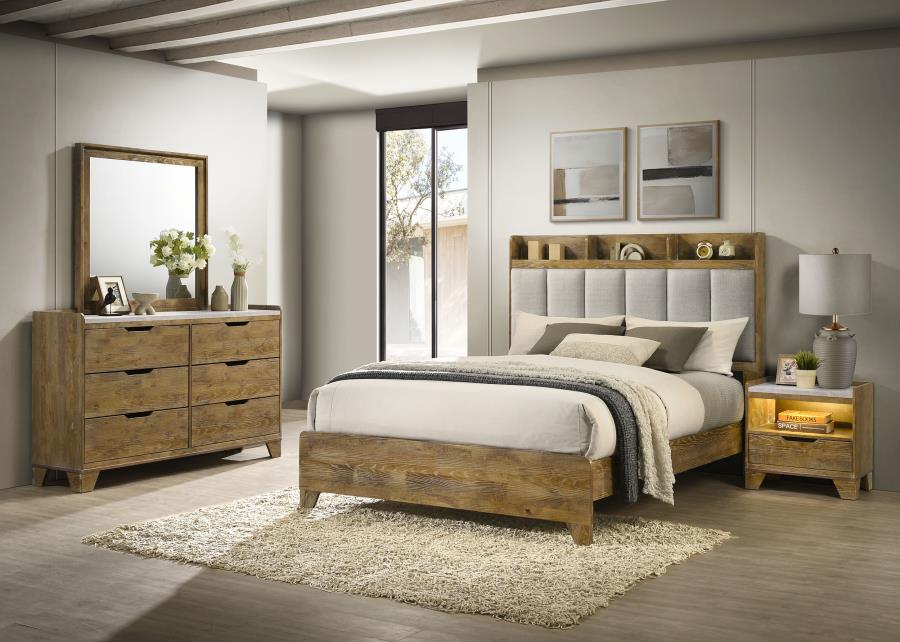 (image for) Henderson 4-piece Queen Bedroom Set Medium Oak