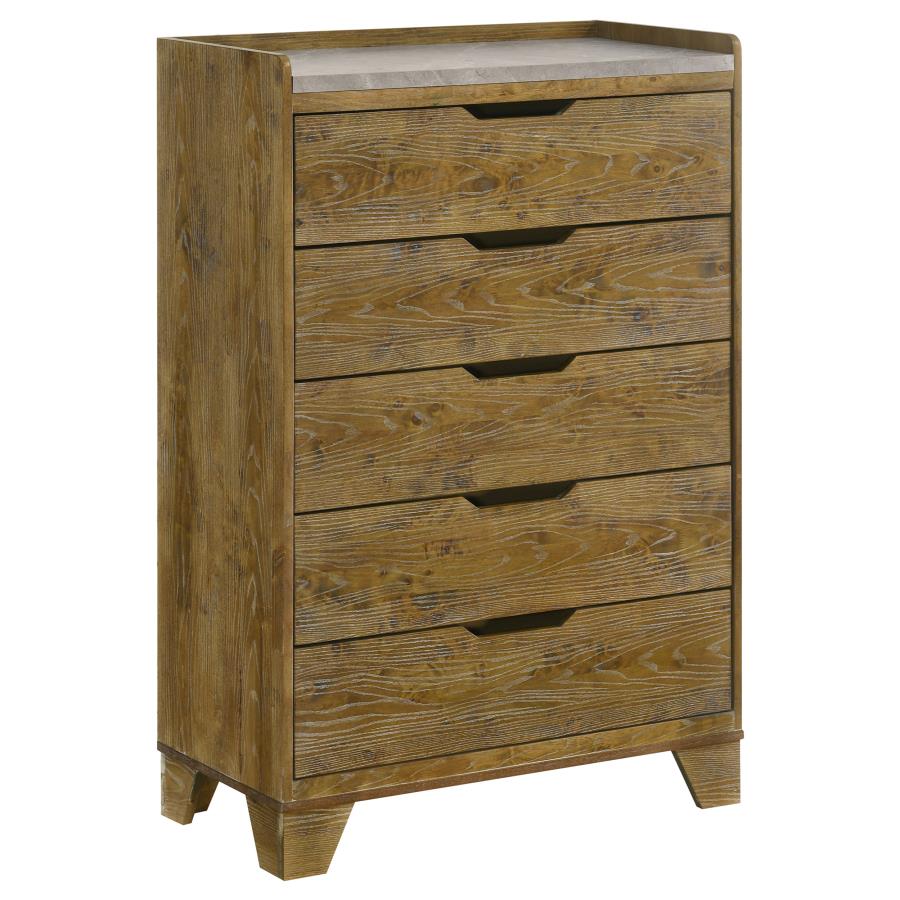 (image for) Henderson 5-drawer Bedroom Chest of Drawers Medium Oak