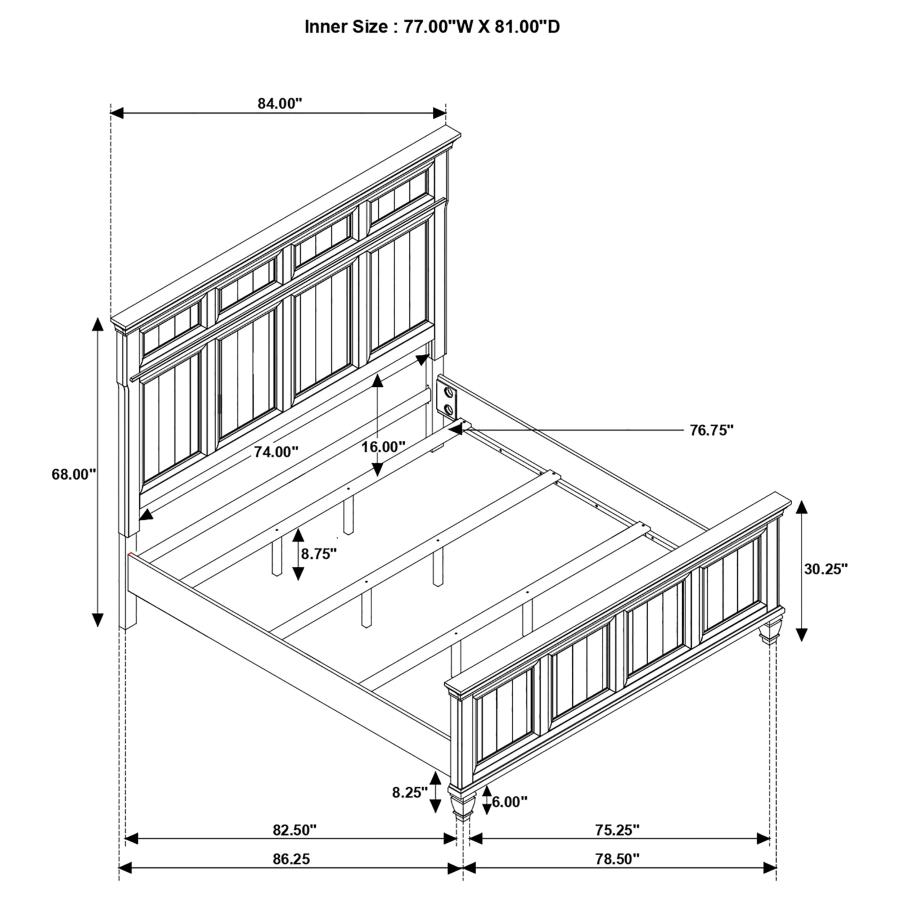 (image for) Avenue 4-piece Eastern King Bedroom Set Weathered Brown