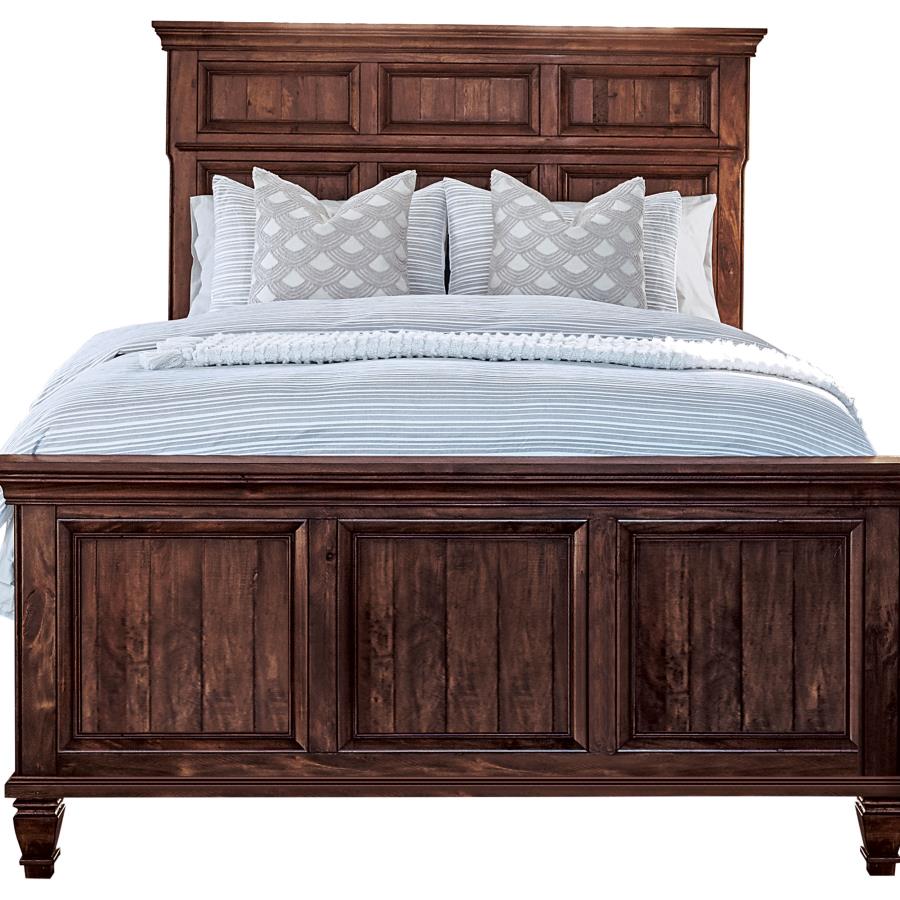 (image for) Avenue Wood Eastern King Panel Bed Weathered Burnished Brown