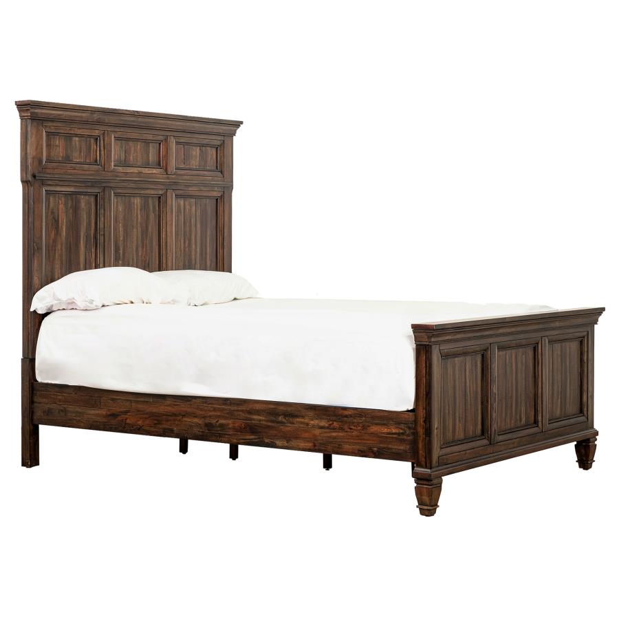 (image for) Avenue Wood California King Panel Bed Weathered Brown