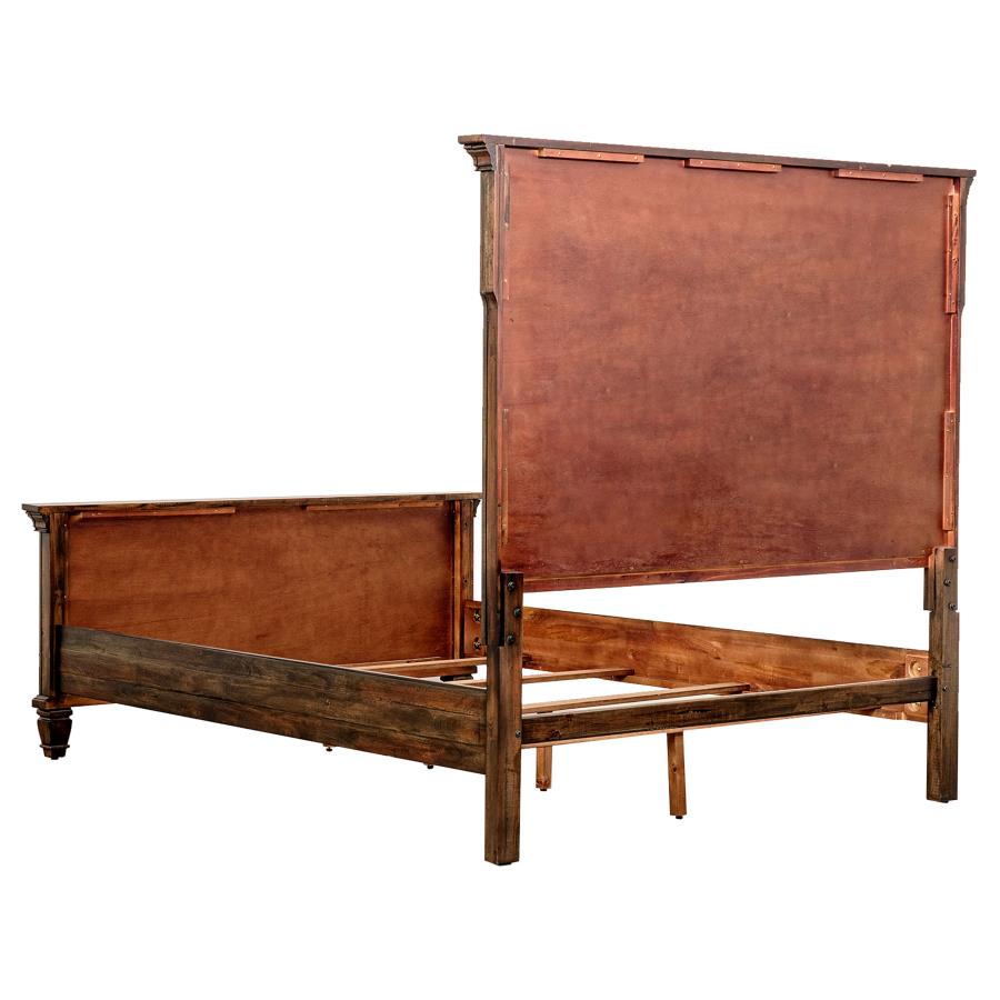 (image for) Avenue Wood California King Panel Bed Weathered Brown