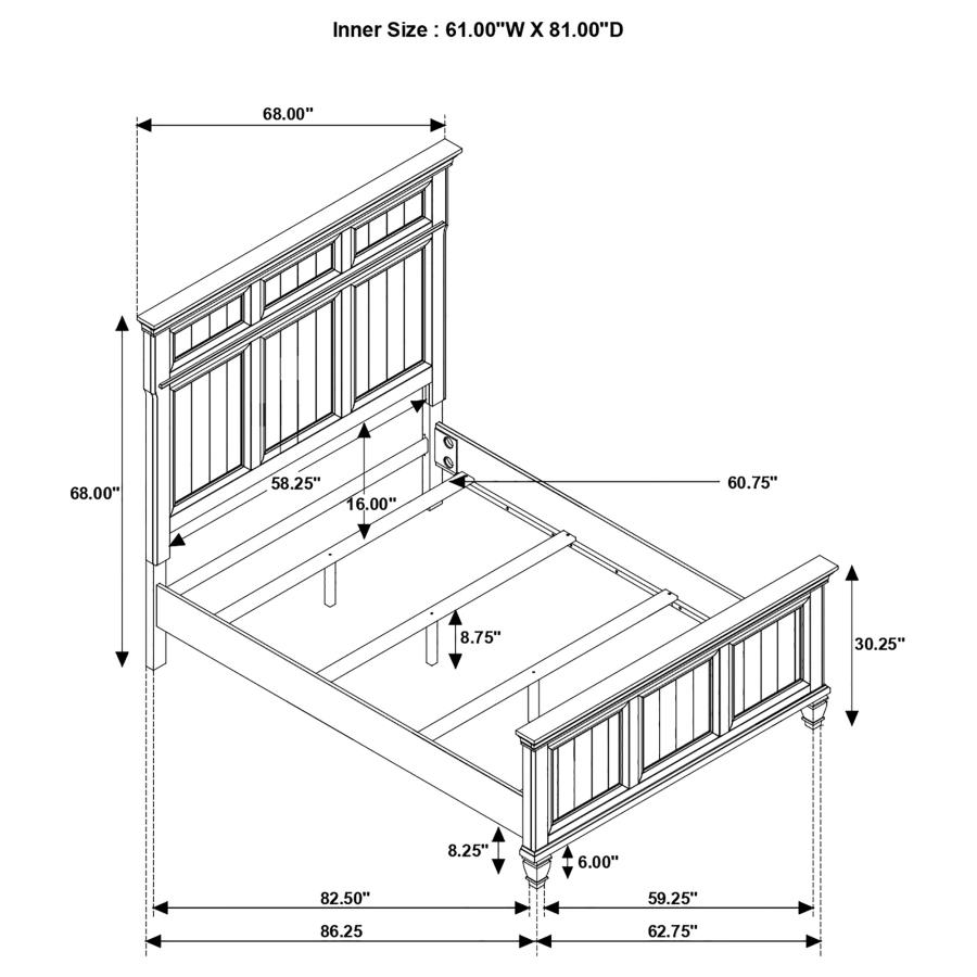 (image for) Avenue 5-piece Queen Bedroom Set Weathered Burnished Brown