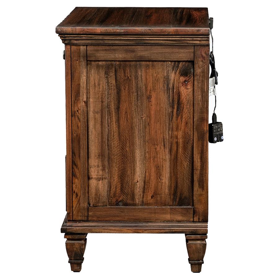 (image for) Avenue 3-drawer Nightstand Weathered Burnished Brown