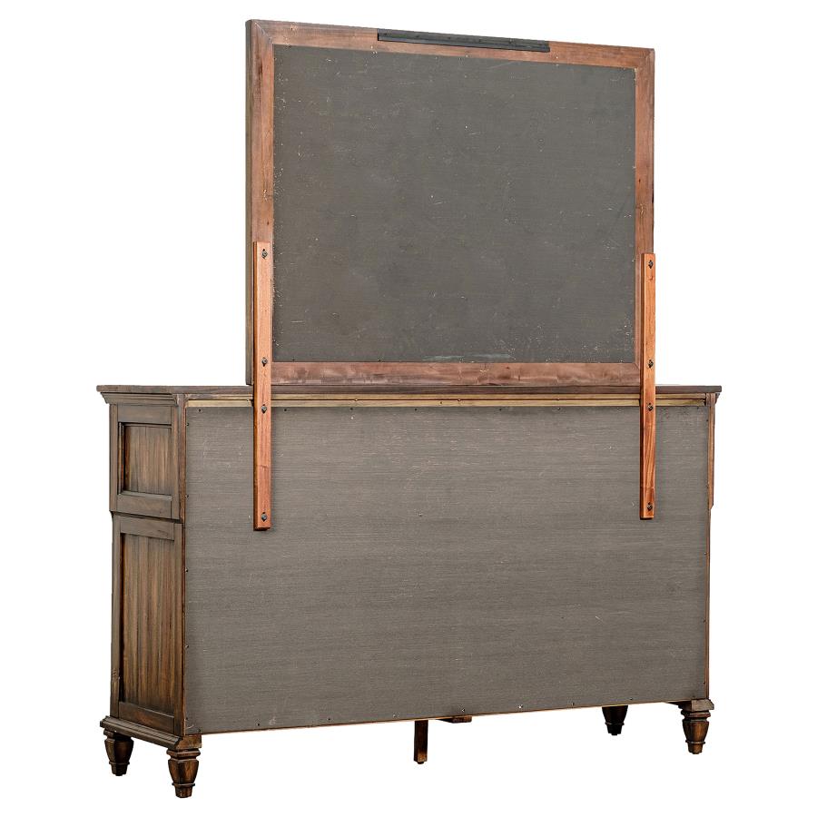 (image for) Avenue 8-drawer Dresser and Mirror Weathered Burnished Brown