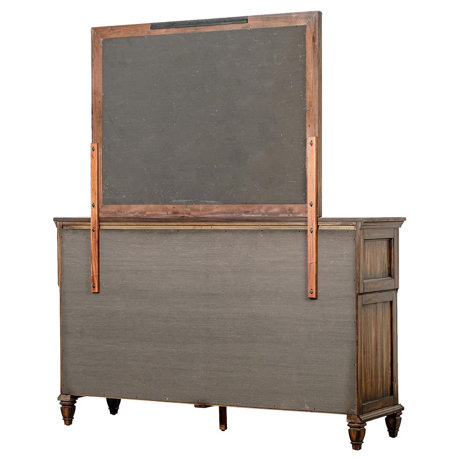 (image for) Avenue 8-drawer Dresser and Mirror Weathered Burnished Brown