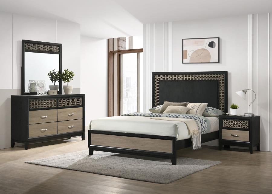 (image for) Valencia 4-piece Eastern King Bedroom Set Black