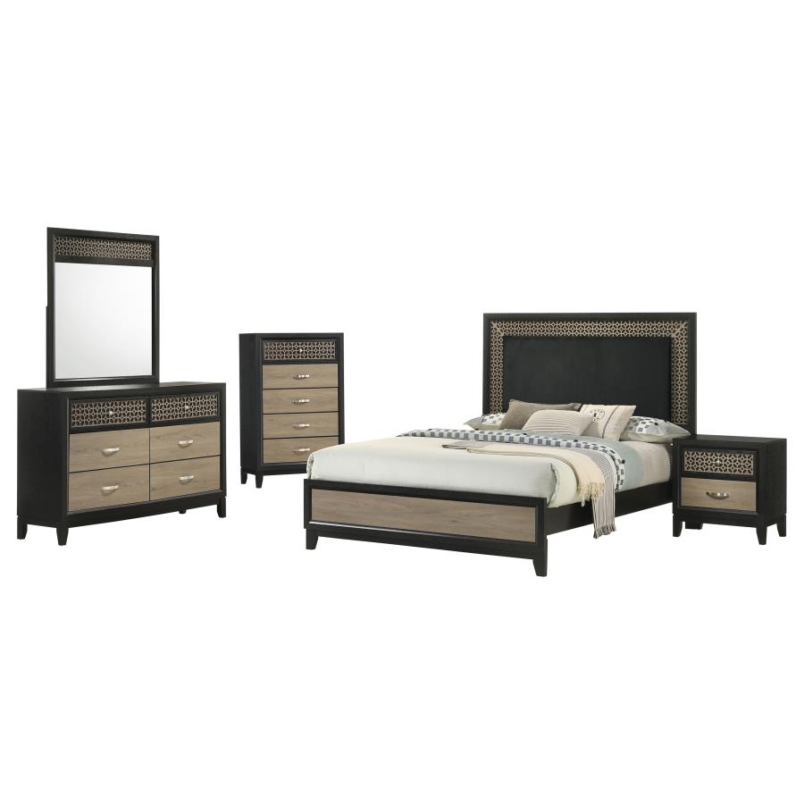 (image for) Valencia 5-piece Eastern King Bedroom Set Black