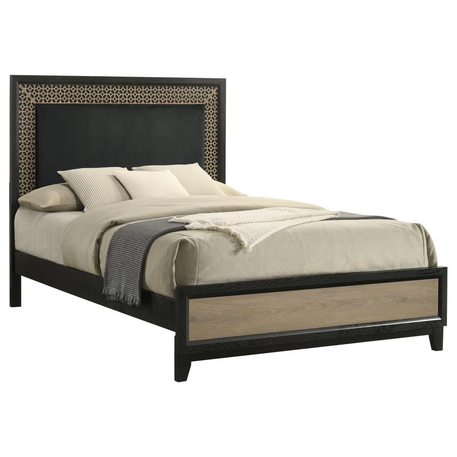 (image for) Valencia Wood Eastern King Panel Bed Black